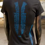 Espalda camiseta negra de algodón Frank es un estílo único y última tendencia en moda femenina.